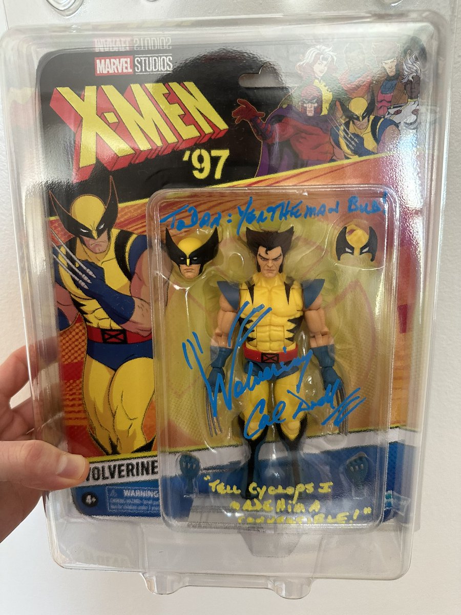 Extremely grateful to @Ryan_Ting for getting this Marvel Legends X-Men 97 Wolverine signed by the one and only @realcaldodd. Sincere thanks!