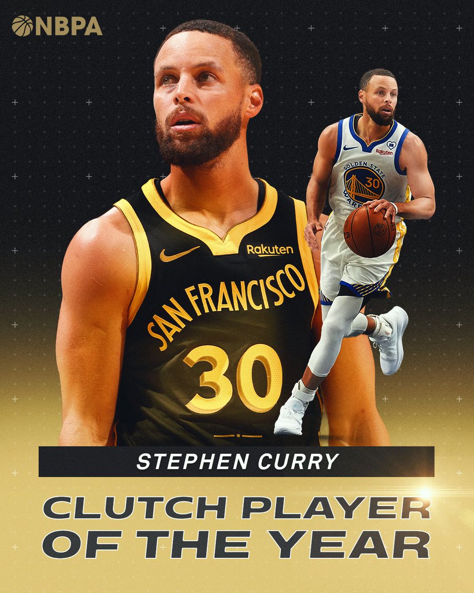 Clutch Player of the Year goes to @StephenCurry30 🔥