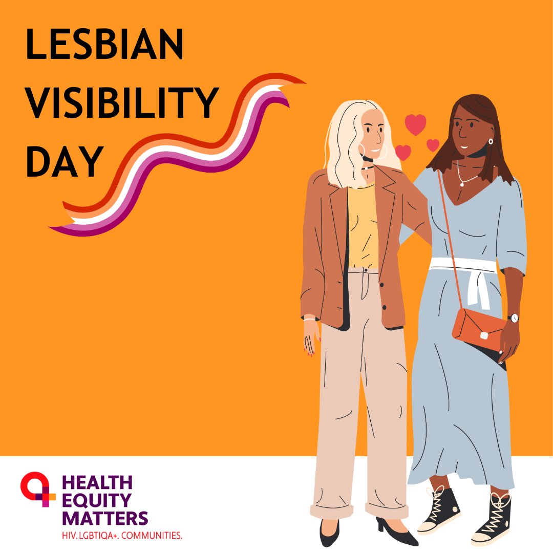 Happy Lesbian Visibility Day! Today we celebrate the incredible lesbian women around us and the significant contributions they make each and every day.

@scarletalliance @aivl @napwha @ACONhealth @ThorneHarbour @weareWAAC @Your_QC  @MeridianACT @TasCahrd @_SAMESH_ @ntahc