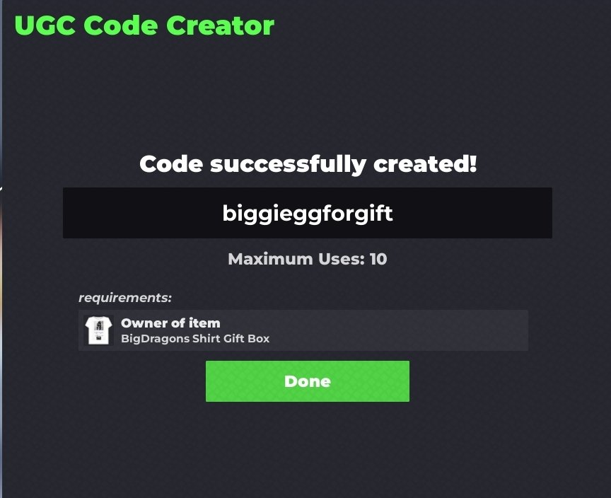 Here is giftbox code first item #roblox #robloxugc #robloxfreeugc #RTC #free