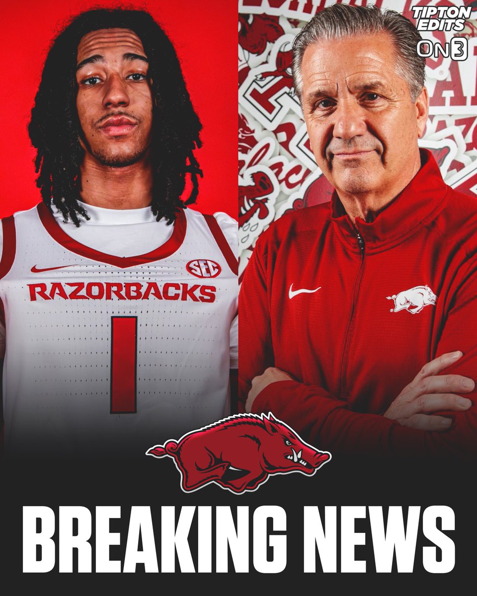 BREAKING: 2024 Top-20 recruit Boogie Fland, a former Kentucky signee, has committed to Arkansas and head coach John Calipari, he tells @On3Recruits. on3.com/college/arkans…