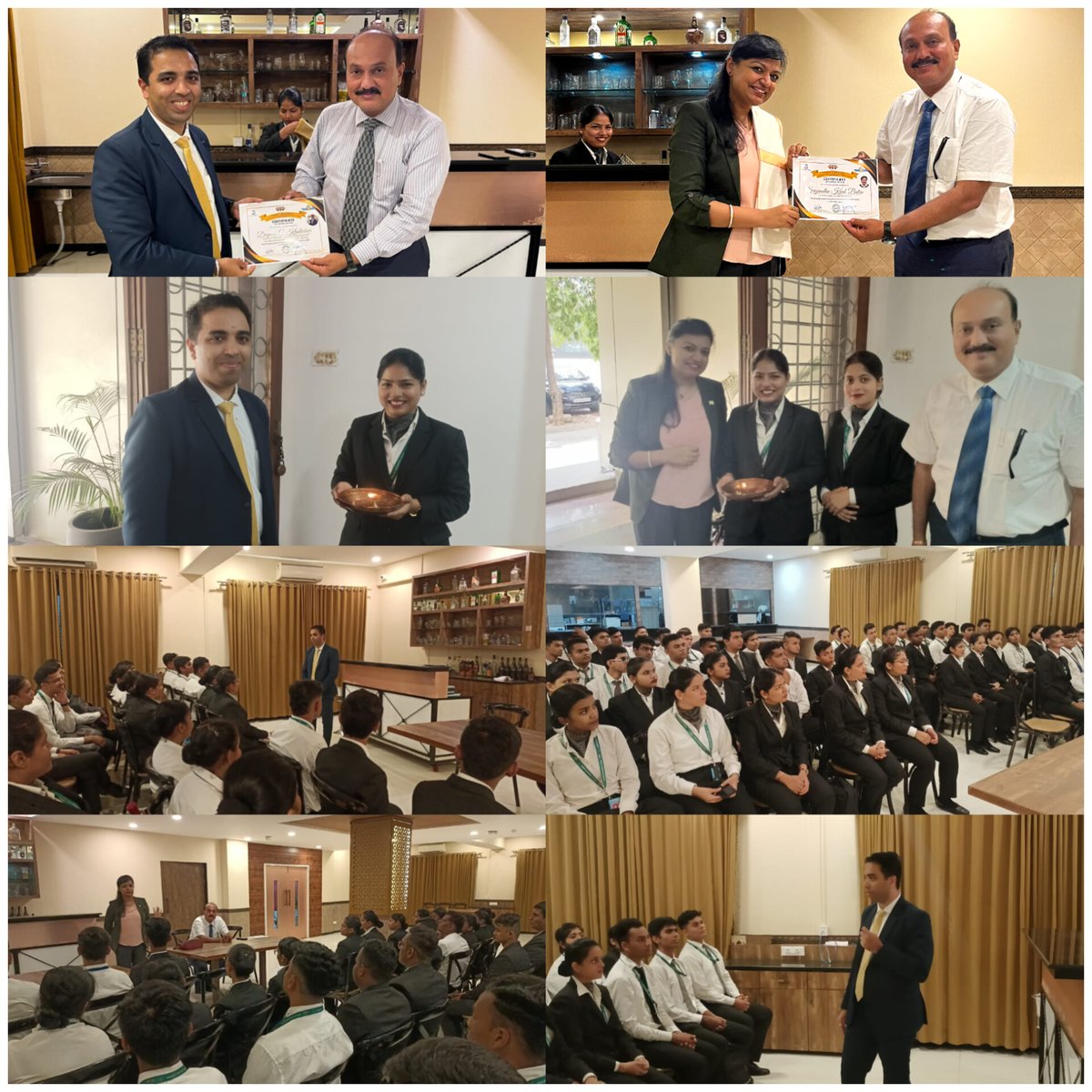 24 April and 25 April 2024 Students were mentored for Campus Interviews by Ms. Sugandha Kaul Batra Learning and Development Manager ITC Grand Central, Mumbai And Mr. Deepesh Khatkekar Assistant Manager, Learning and Development Taj Mahal Palace And Tower Hotel, Mumbai