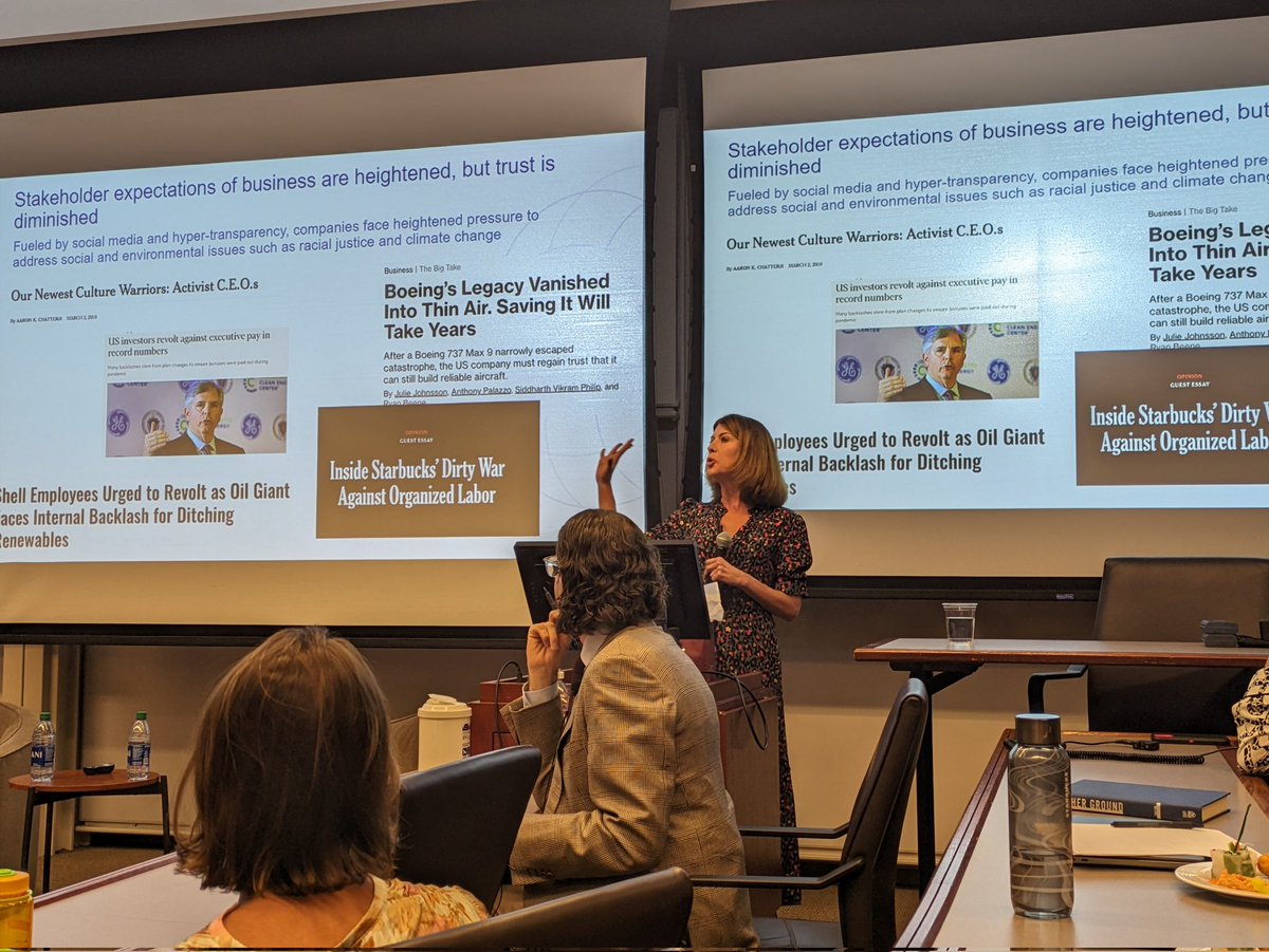 Excited to kick off the conversation on how businesses can do the right thing in a turbulent world! @FollowAlisonT, author of Higher Ground, shares her expertise. 

Organized by @RustandyCenter, Co-sponsored by @StiglerCenter 
@chicagoboothrev