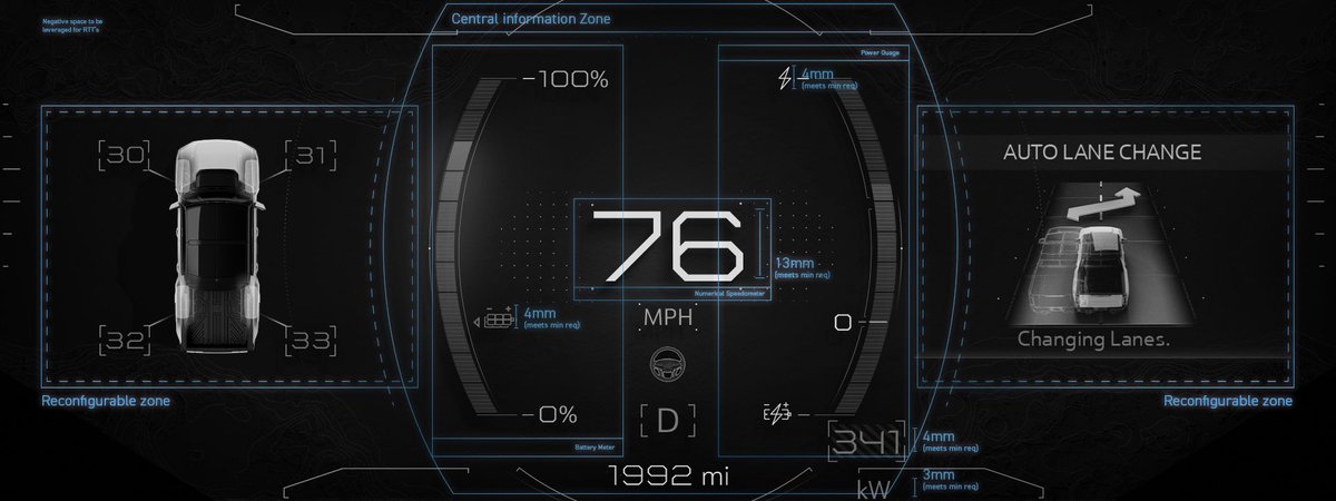 While crafting the #HMI for the GMC HUMMER EV, Perception worked closely with GMC to ensure that each on-screen element was tailored to maximize legibility and clarity. Using blueprint layouts, we arranged our custom typeface and cinematic #UI for a sleek, data driven display.…