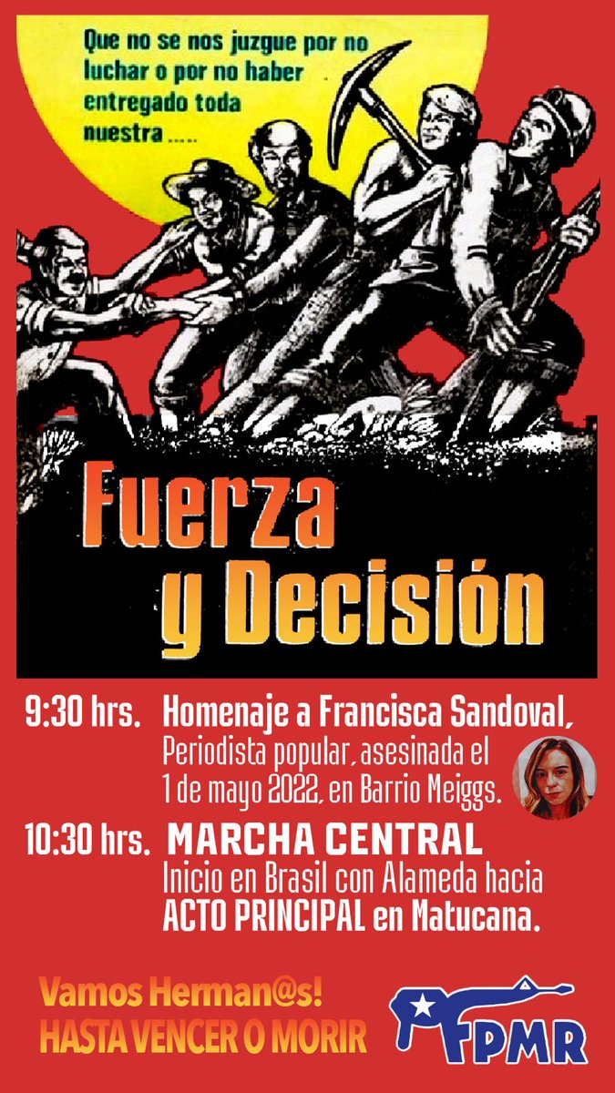 Es necesario cambiarlo todo. Sabemos q solo con marchas y reclamos no vamos a conseguir transformaciones estructurales, pero todas las formas de lucha son necesarias, hasta la más insignificante. Por nuestros héroes y heroínas vamos HVOM. #1DeMayoALaCalle