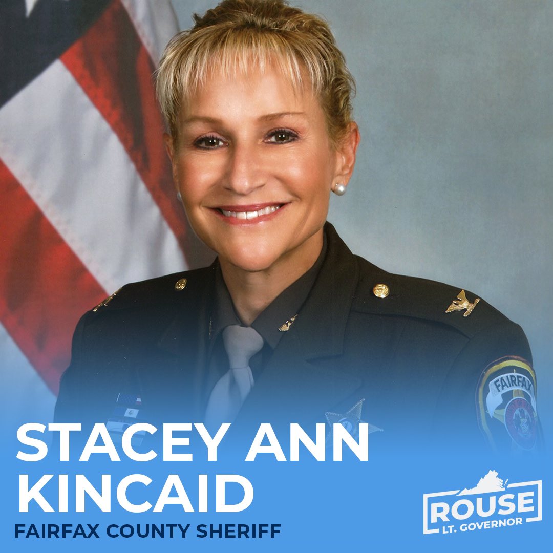 Sheriff Stacey Ann Kincaid is the first woman sheriff in Fairfax County’s history. She’s committed to changing the way our criminal justice and behavioral systems interact. Tonight, she is endorsing my campaign for Lieutenant Governor! Thank you, Sheriff!