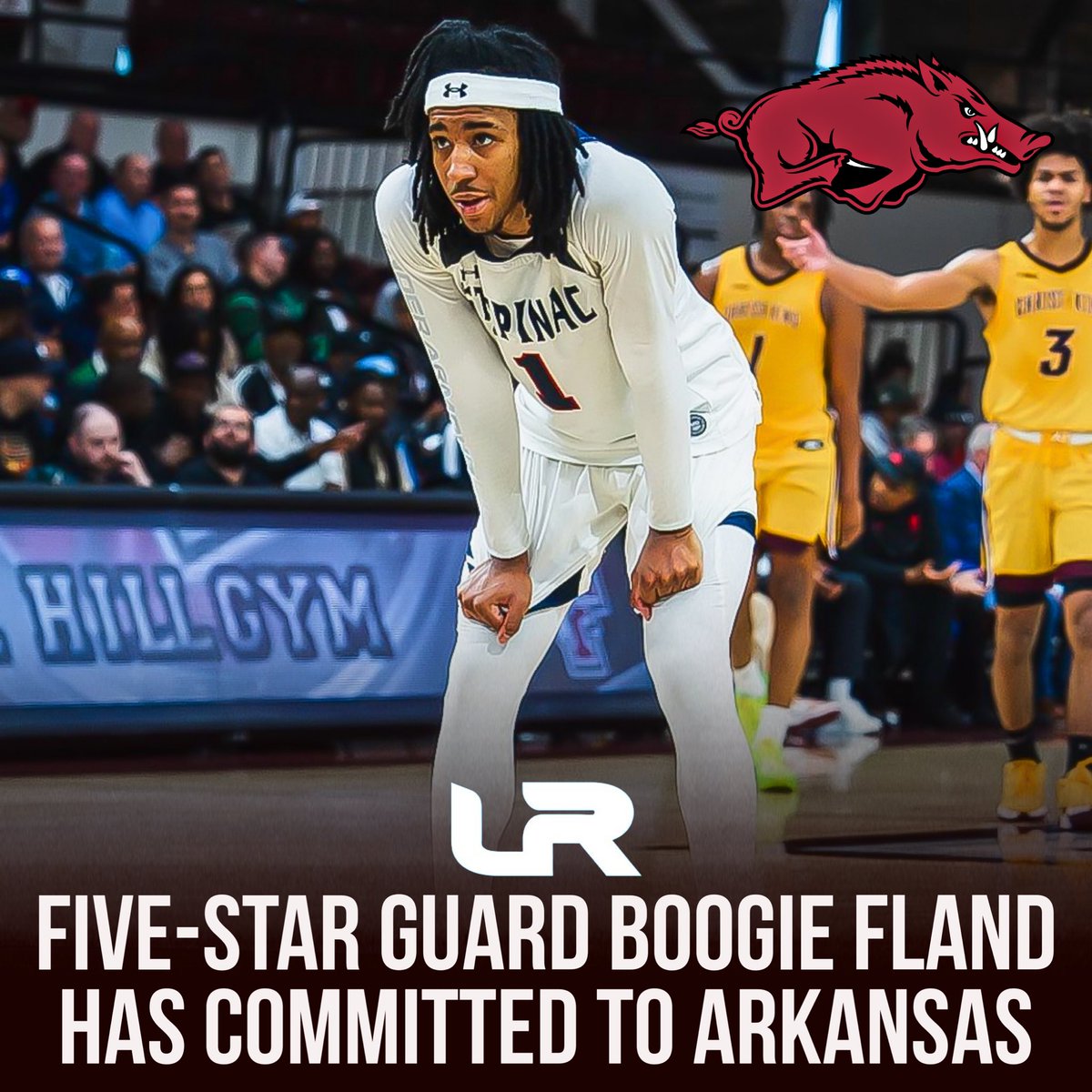 NEWS: 2024 5⭐️ Boogie Fland has committed Arkansas and John Calipari, a source tells @LeagueRDY. Fland is a combo guard who can play on or off the ball. A fantastic scorer from all three levels with deep range from beyond the arc. Former Kentucky commit. #15 in the ESPN100.