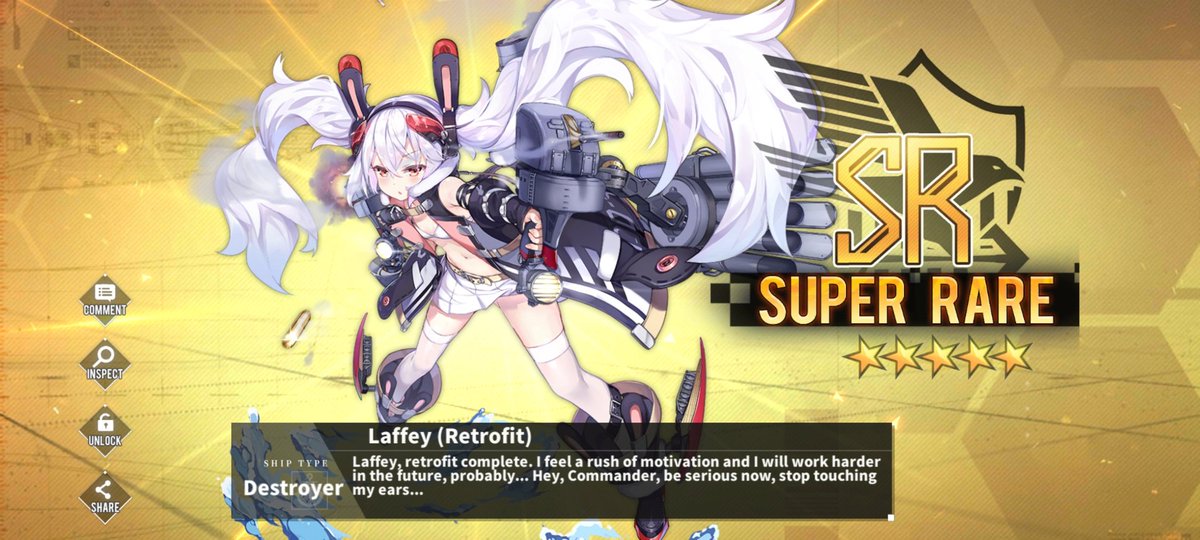 Laffey (Retrofit) complete. 3/4 starters done, just Ayanami left.