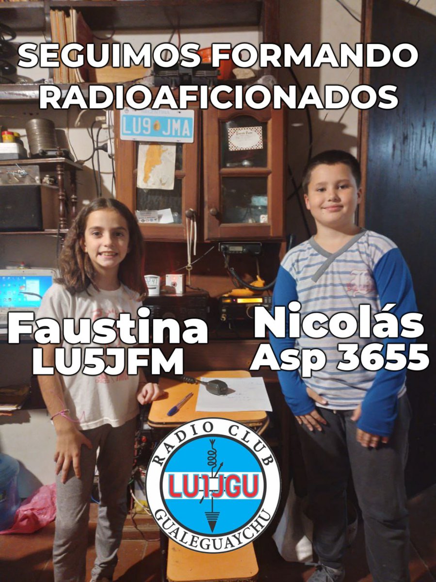 Desde el Radio Club Gualeguaychú incentivamos que los pequeños se vayan formando en esta pasión que tanto nos gusta. Por muchos gurises más adelante de una radio! #HamRadioKids #Gualeguaychu #EntreRios