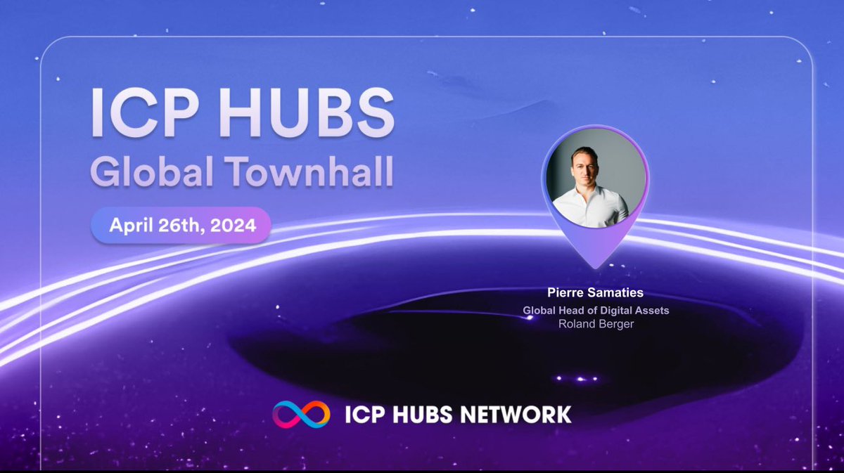Looking forward to share my view on $ICP in today‘s ICP Hubs Global Townhall meeting. I will be live with @ICPHub_AE at around 11:30 GST @RolandBerger #Web3
