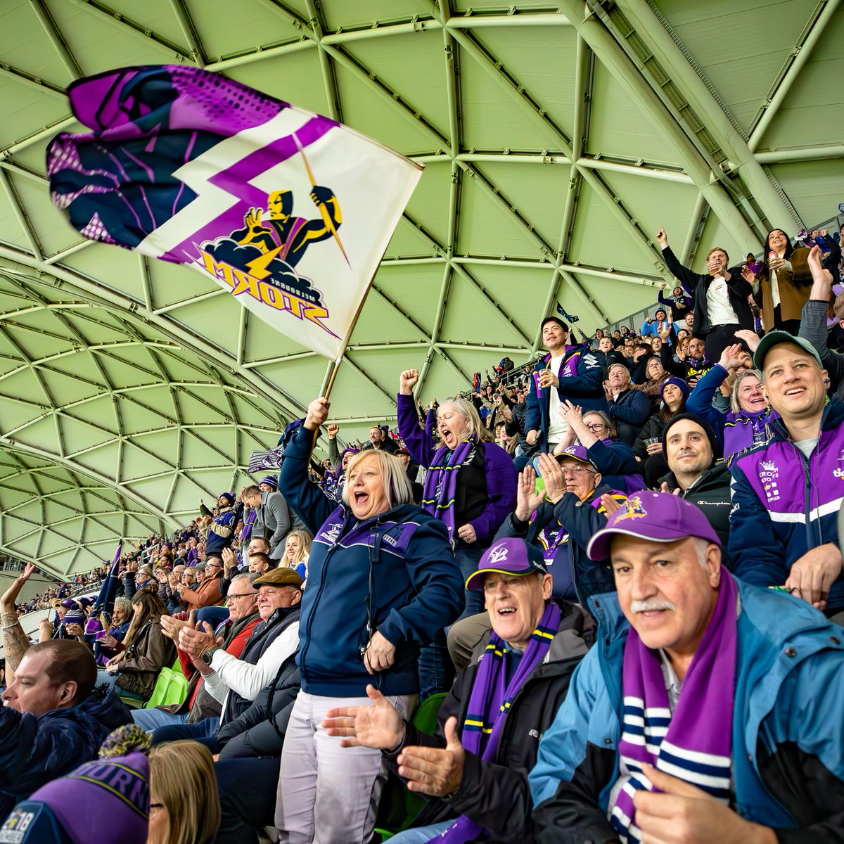 One of the great nights in Australian sport. 🌹✨ A privilege, @storm. 💜