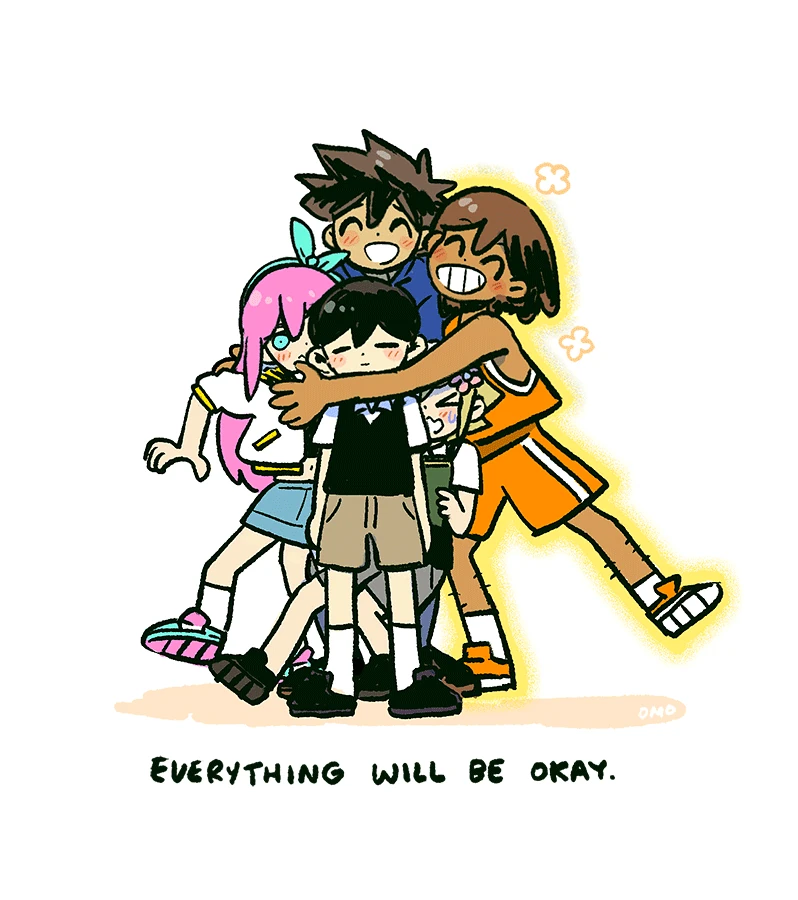 DailyOmoriBASIL's tweet image. Hi everyone!!
Day 232!🌻
EVERYTHING WILL BE OKAY...
Here is BASIL in a big group hug with everyone else!! ^^
- ∘ -
 #OMORI #OMORIbasil #OMORIsunny #OMORIkel #OMORIaubrey #OMORIhero #OMORItwt