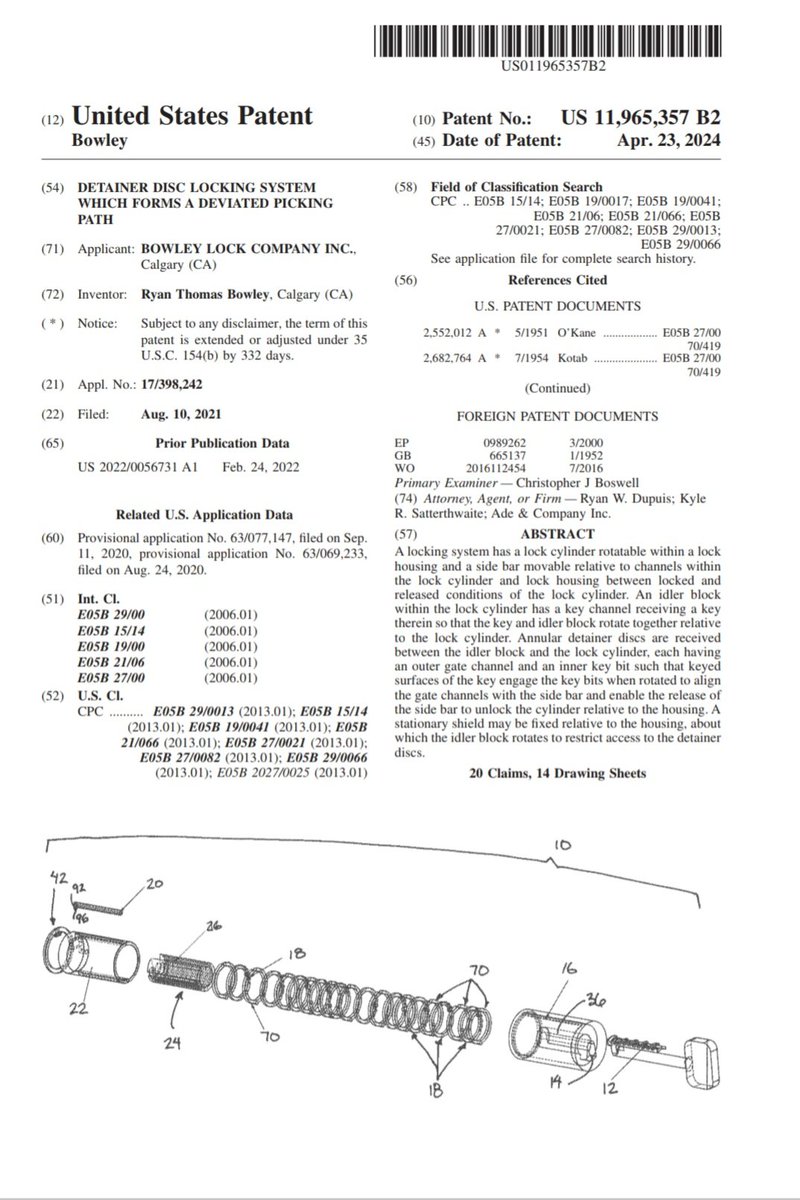 The Rotasera patent was granted in the USA 
bowleylockcompany.com