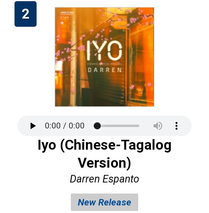 #Iyo Chinese-Tagalog Version by Darren is currently top 2 on tunes charts!

@Espanto2001 #DARREN #D10
#IyoChineseTagalogVersion