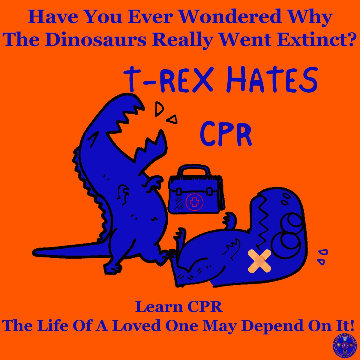 Have you ever wondered why the dinosaurs really went extinct?
Learn CPR, the life of a loved one may depend on it.

#MTVCT #Montville #MontvilleCT #CT #Connecticut #CPR @CTRedCross @CTDPH