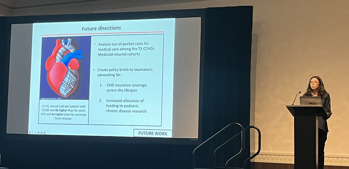 Amazing presentation & work on understanding mortality disparities within the TX Medicaid population for Infants w/ critical congenital heart disease by @SarnoffCardio fellow Danielle Heims-Waldron. Her novel Medicaid stratification impacts database #CHD analysis & health policy