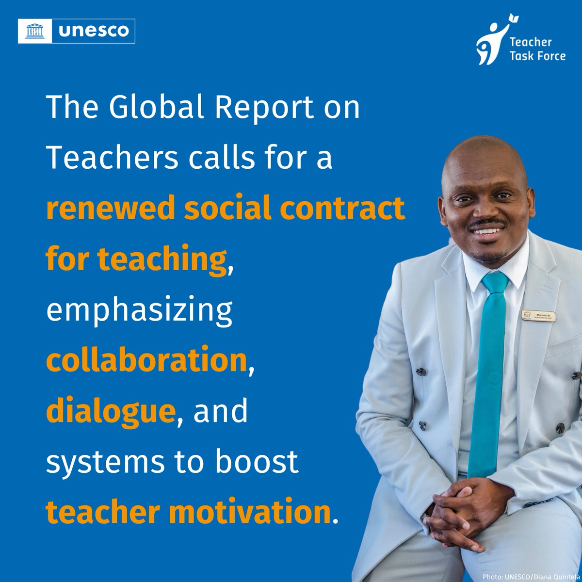 📊 Explore the first Teacher Task Force and @UNESCO Global Report on Teachers for insights into the complex factors influencing teacher shortages and strategies for transforming the profession. Read & share: bit.ly/2024GRT #InvestInTeachers