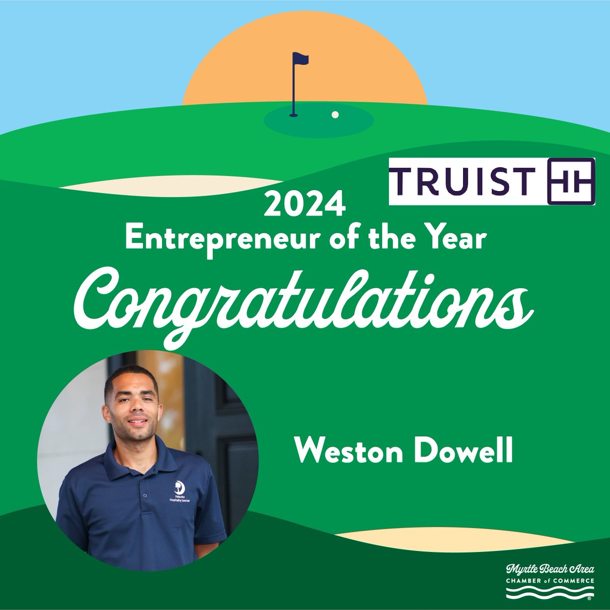 Congratulations to our 2024 Entrepreneur of the Year presented by Truist - Weston Dowell!