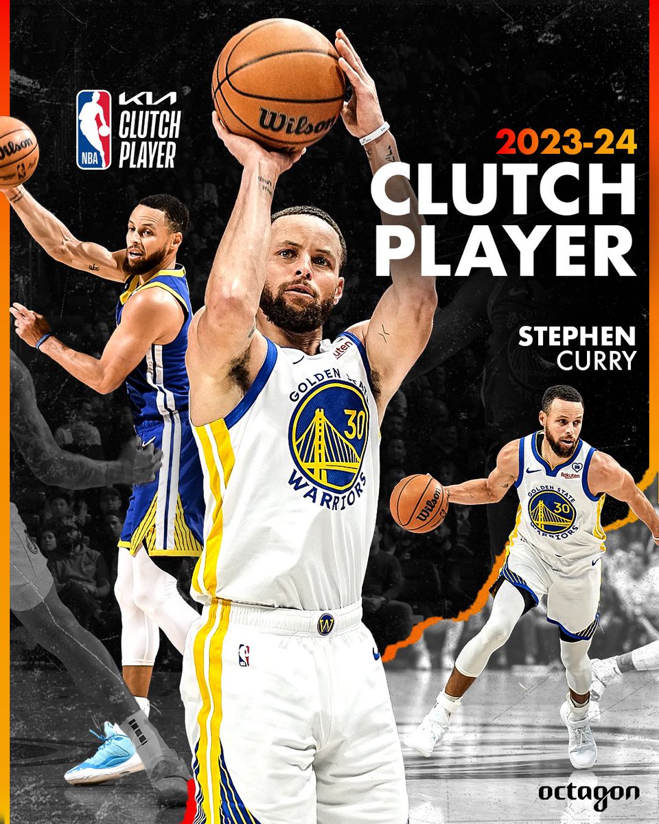 Congrats to @StephenCurry30 on being named the 2023-24 @NBA Clutch Player of the Year! 👏