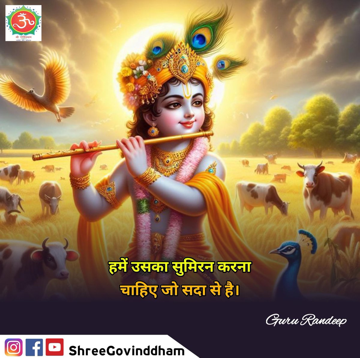 #Guru_Randeep_Ji #Shree_Govind_Dham #Daily_Quote #Motivational_Quotes #Spiritual #Spirituality #Spiritual_quotes #ShriKrishna #ShriRam #BhagavadGita #Guru_dev #guru #govinddham #sant #श्री_कृष्ण #shree_govind_dham_english