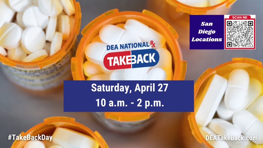 Tomorrow is the day! Help #DEA keep our communities safe and healthy. With collection sites in all 50 states, there is a #TakeBackDay location near you!
Plan ahead by using our locator available at bit.ly/3K3ieOw