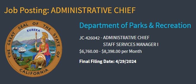 Do you enjoy working with smart, fun, and dynamic individuals? Are you skilled at keeping things organized and running smoothly? Apply for the Administrative Chief position with the OHP! Deadline is April 29, 2024: calcareers.ca.gov/CalHrPublic/Jo…