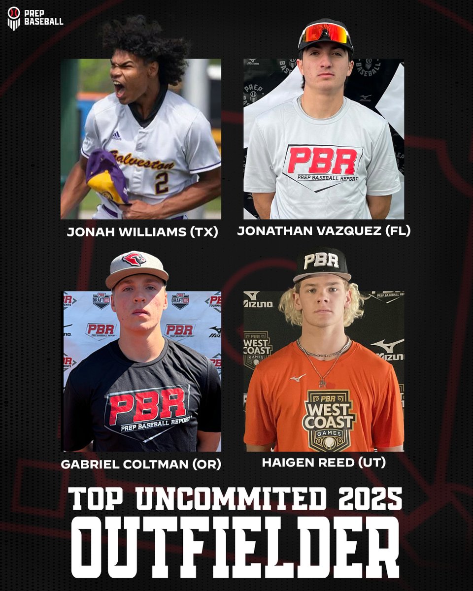 Cast your votes for groups 1, 2 & 3 to let us know who's the top '25 uncommitted OF. @JonahW409 - @PBR_Texas @Jonathanv_7 - @PrepBaseballFL @GabeColtman - @PrepBaseballOR @HaigenReed_24 - @PrepBaseballUT