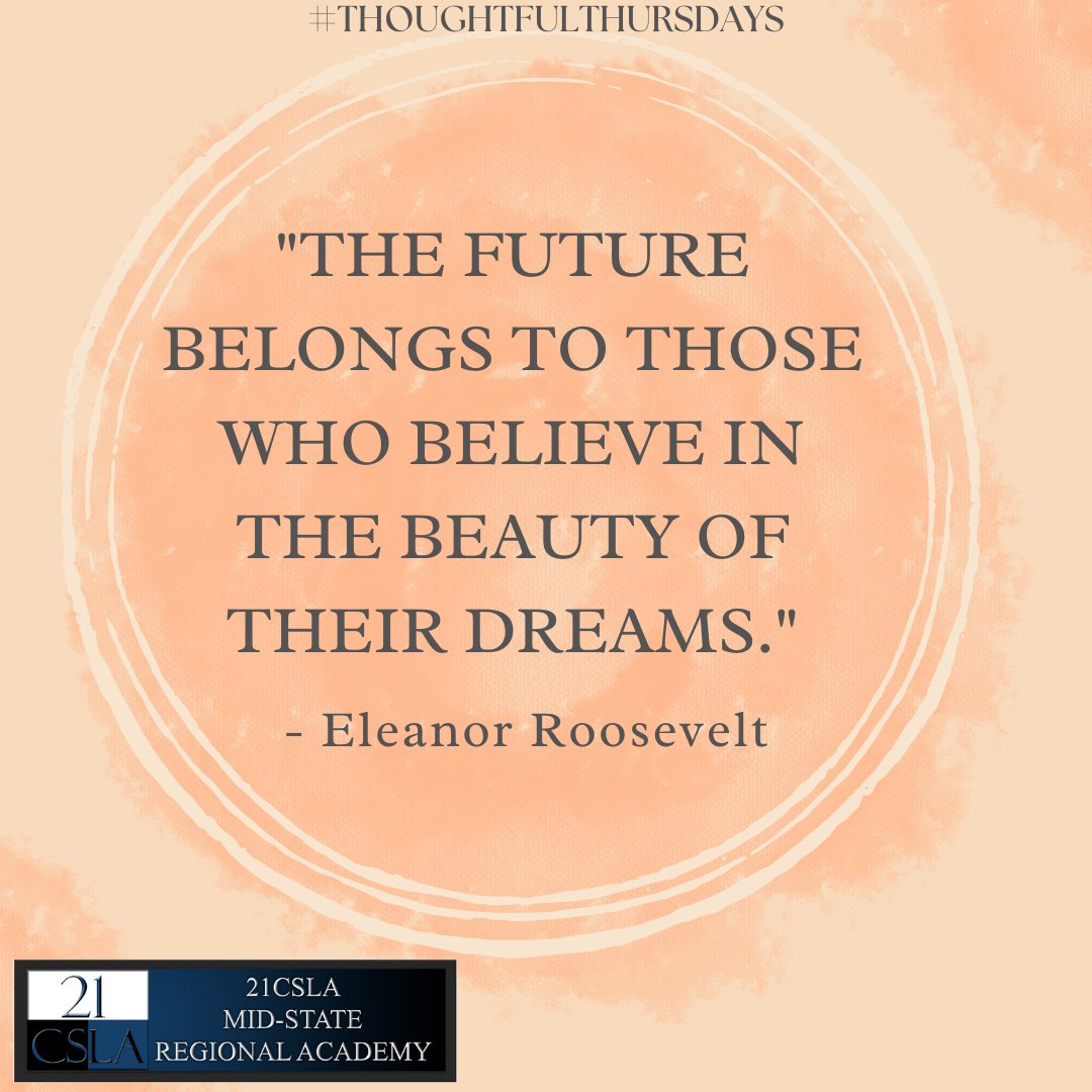 Believe in your dreams!
#21CSLA #education #leadership #leadershipdevelopment #equity #learning #educationmatters #thoughtfulthursdays #inspiration #motivation