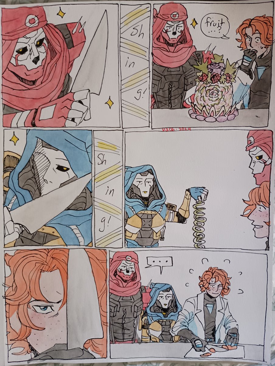 RiceSugarBowl's tweet photo. Knife skills and lack thereof.

#traditionalart #ApexLegendsFanart #AshApexLegends #RevenantApexLegends #HorizonApexLegends https://t.co/1uDl4BYsC2