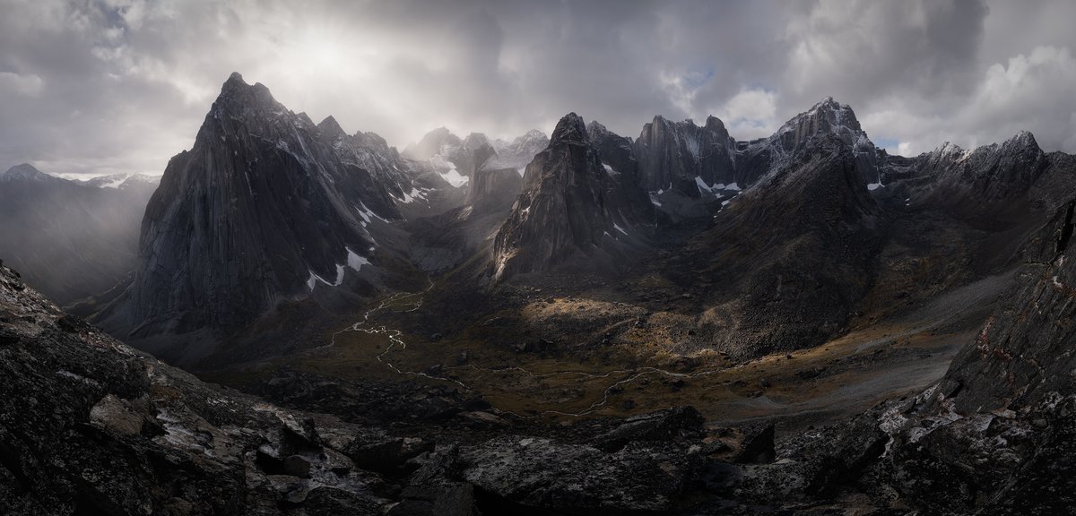 “Misty Mountains”
The incredible Nahanni National Park in Northern Canada 🇨🇦
.
Editing: Many vertical shot Pano, Darker exposure for sky, Dodge/burn, color correction, warped to fit Insta, (scroll to see un warped version)
Gear: Nikon D850, Nikkor 14-24mm