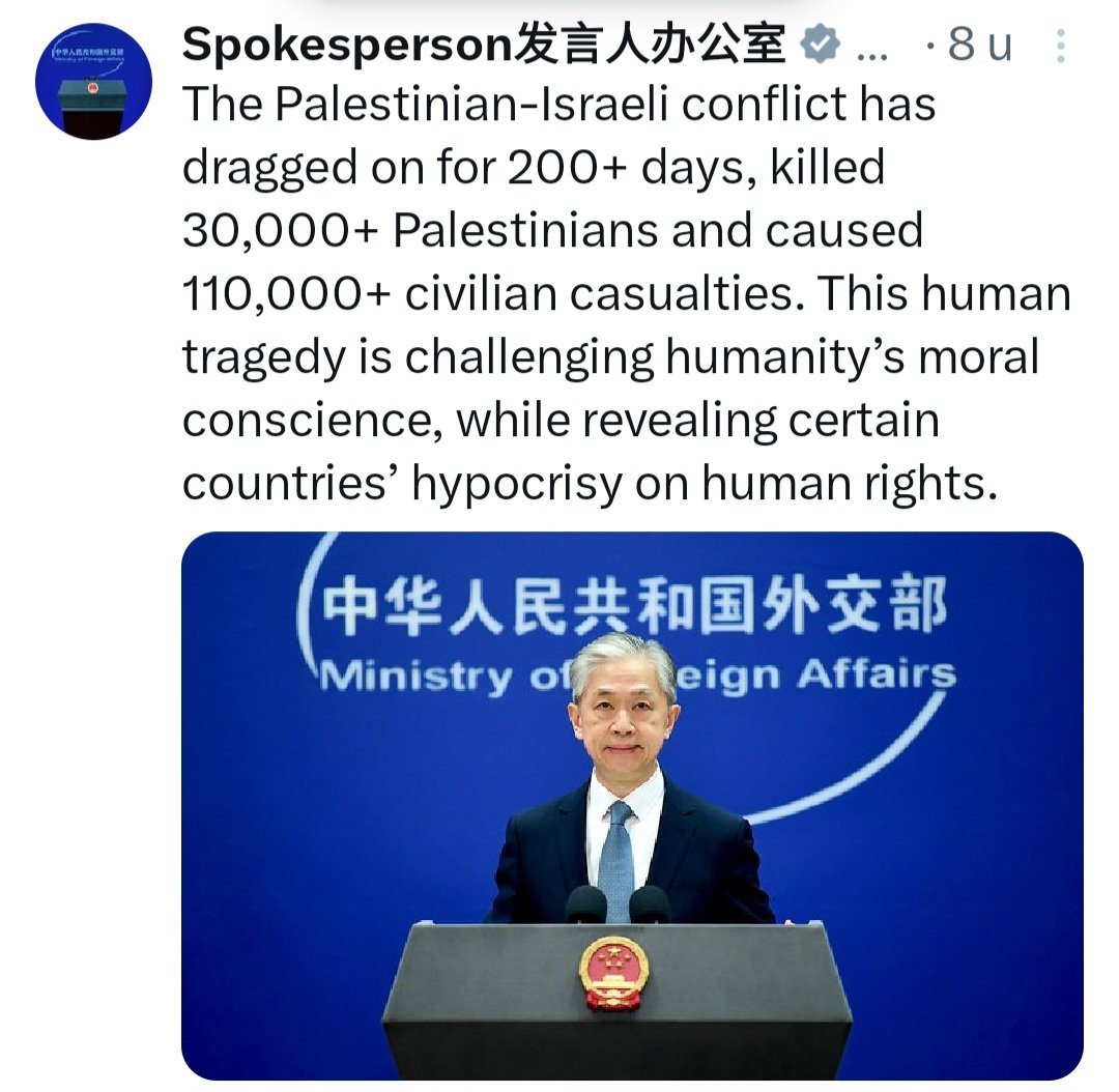 While #morals & #conscience are exactly the parts totally lacking in #China's #CCP,

this spokesperson of the #ChineseRegime dares to talk about 'humanity's #MoralConscience'..

Can it get worse, weirder, absurder & more ridiculous?

#AntisocialRegimes
#DontTrustChina