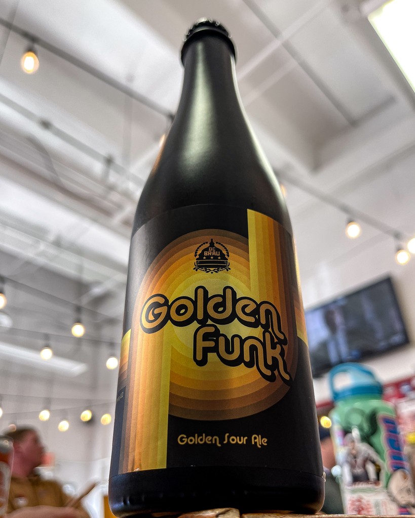 Anyone else feeling a little funky lately? Snag a bottle of Golden Funk, a delectable golden sour ale! This limited release barrel aged brew is available in the taproom now 🍻