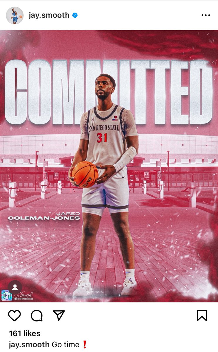 MTSU’s Jared Coleman-Jones has committed to San Diego State, per his Instagram. From the looks of it has a terrific offensive skill set and is an excellent passer.