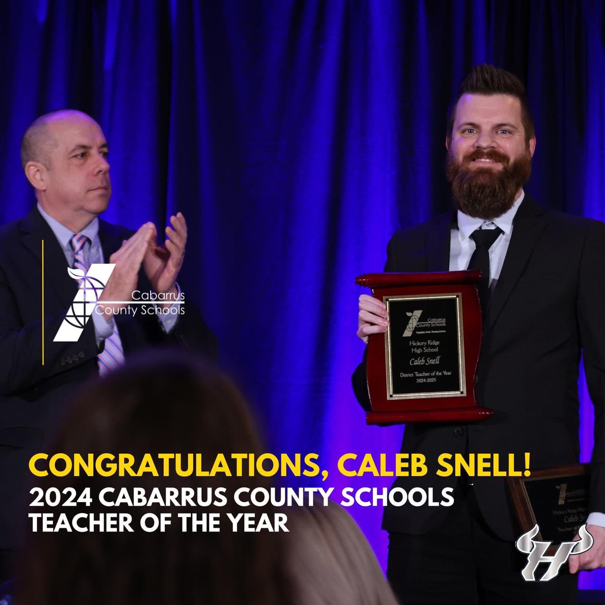 Congratulations to Hickory Ridge High School's Caleb Snell who was named the 2024-25 CCS Teacher of the Year at tonight's Celebration of Excellence.