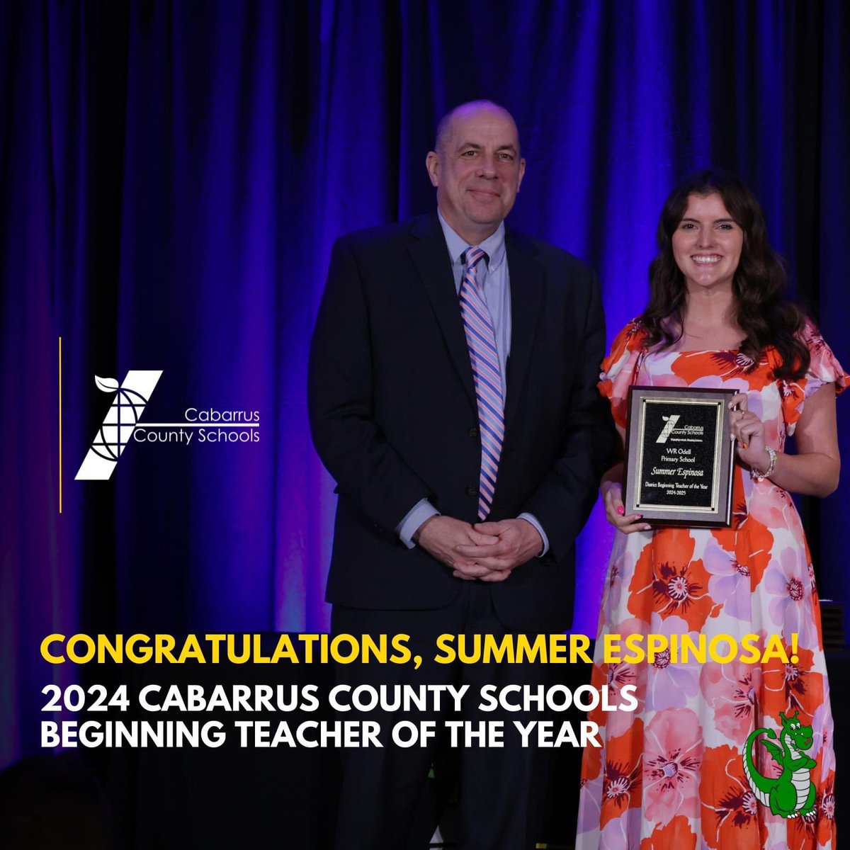 Congratulations to Odell Primary's Summer Espinosa, the 2024-25 CCS Beginning Teacher of the Year.