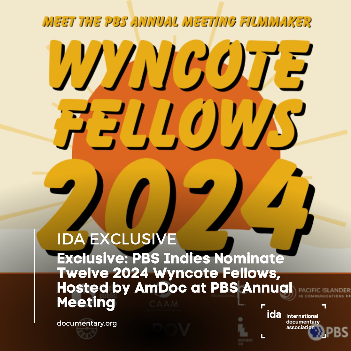 IDAorg's tweet photo. #IDAExclusive #IDABlog American Documentary, the nonprofit organization behind POV, POV Shorts, and America ReFramed, announces the 12 selected Wyncote Fellows who will attend the PBS Annual Meeting in a curated program. Read more: https://t.co/Lgy7jYqisb. https://t.co/flmWzhhFL0