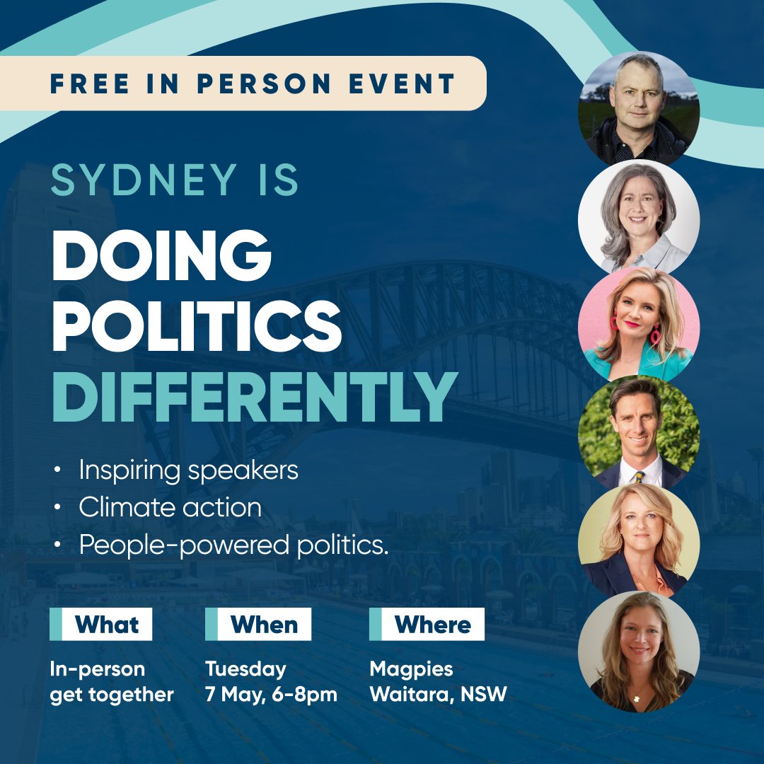 Get ready for an unforgettable community event in Sydney! Join us to hear about how we can help local campaigns across the country, find ways to get involved, and meet others who are passionate about people-powered #climateaction Secure your spot now: climate200.com.au/event/sydney-i…