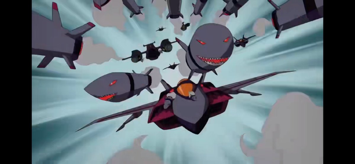 Aww Animated Starscream has smiley face missiles too