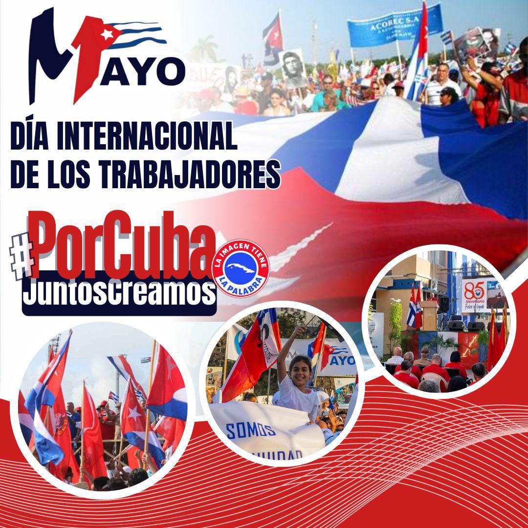 #UnidosXCuba 👊 La Patria nos convoca y todos disfrutaremos el Día Internacional de los Trabajadores #PorCubaJuntosCreamos @DiazCanelB @CubaCentral