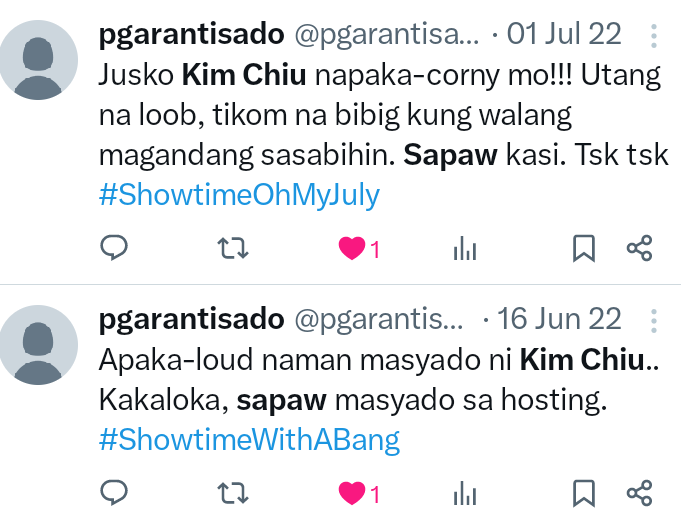 00Queenie00's tweet photo. Walang pinagkaiba style of hosting ni Kim.Since 2015 pa pala may nakakapansing #sapaw at maingay siya. It's not bec of her "bubbly personality" She is a covert narcissist who enjoys being in the spotlight by overshadowing others. Always thirsty for attention &amp; validation. 🤮🤮🤮 https://t.co/ryyfi41tTO
