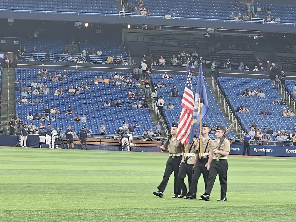 Our ROTC cadets had the distinct honor to to provide the Color Guard at the Rays game Wednesday night. They did a great job and represented the Mustang nation well.