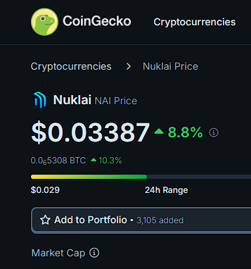 Anyone here in $NAI? This project looks undervalued AF. I wonder why it's still not trading above $1 yet. More details soon if this gets 69 comments & 69 reposts.