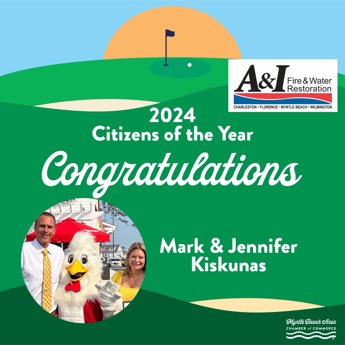 Congratulations to our 2024 Citizens of the Year presented by A&amp;I Fire and Water Restoration - Mark and Jennifer Kiskunas!