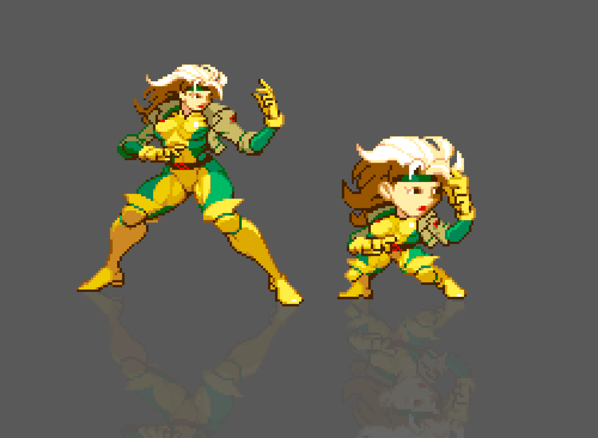 Rogue X-Men Pocket Fighter Style