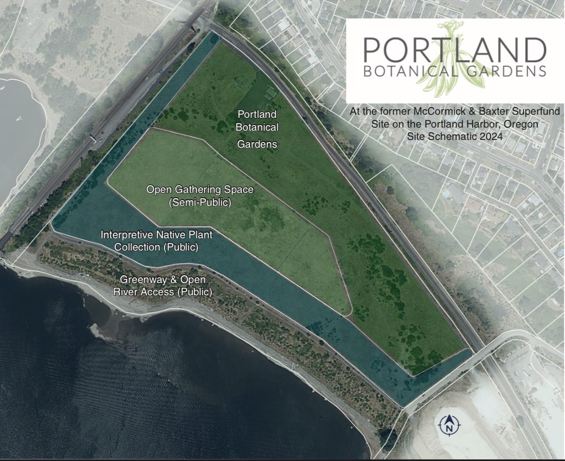 Today the Portland Botanical Gardens announced that they've signed a Purchase and Sale Agreement for the McCormick & Baxter Superfund site, adjacent to the University of Portland's Franz Campus portlandbg.org/2024/04/25/ear…