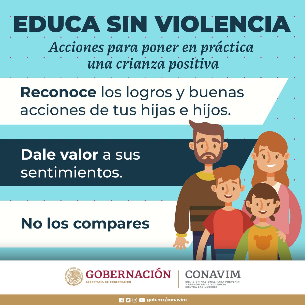 Se el adulto que necesitabas cuando eras niña o niño. Rompamos el círculo de la violencia, eduquemos no solo para el momento si no para la vida, seamos un lugar seguro para nuestras hijas y nuestros hijos. #CrianzaPositiva