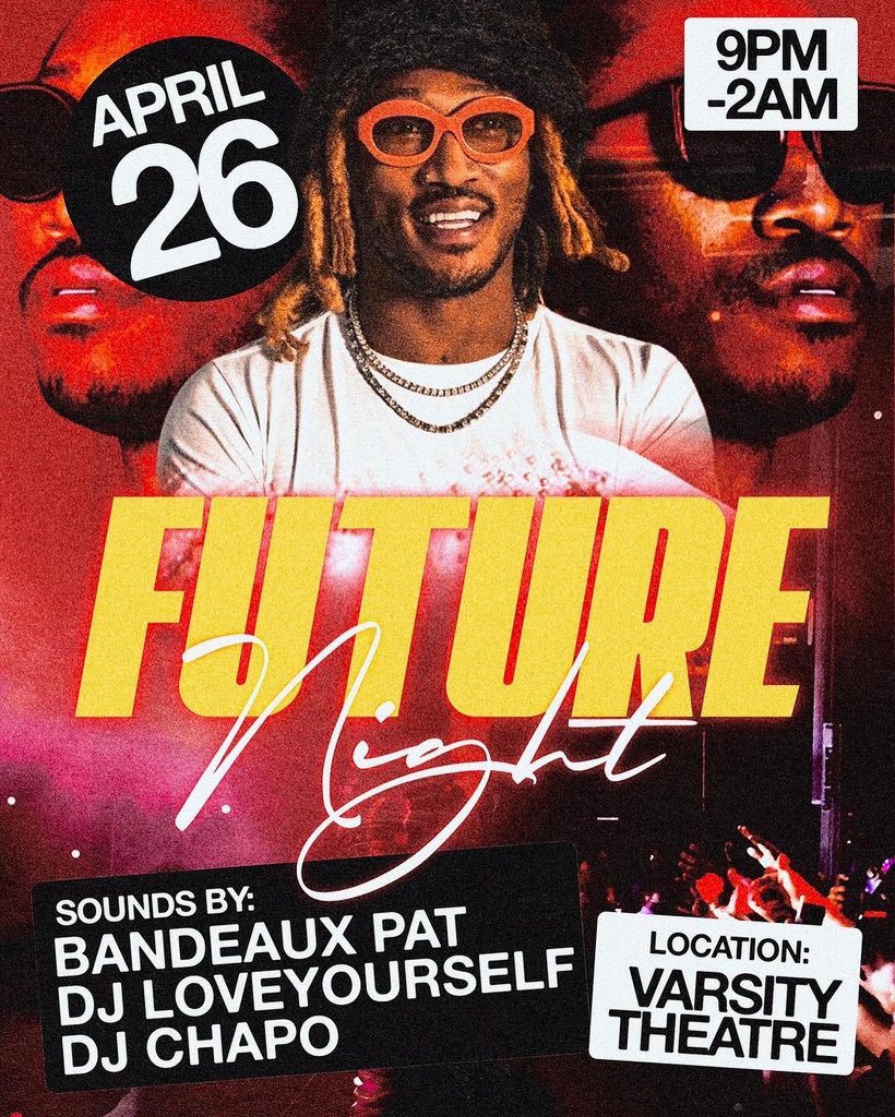 VarsityTheatre_'s tweet photo. Future Night is this Friday night ❤️‍🔥 https://t.co/j5l8GAxjpR