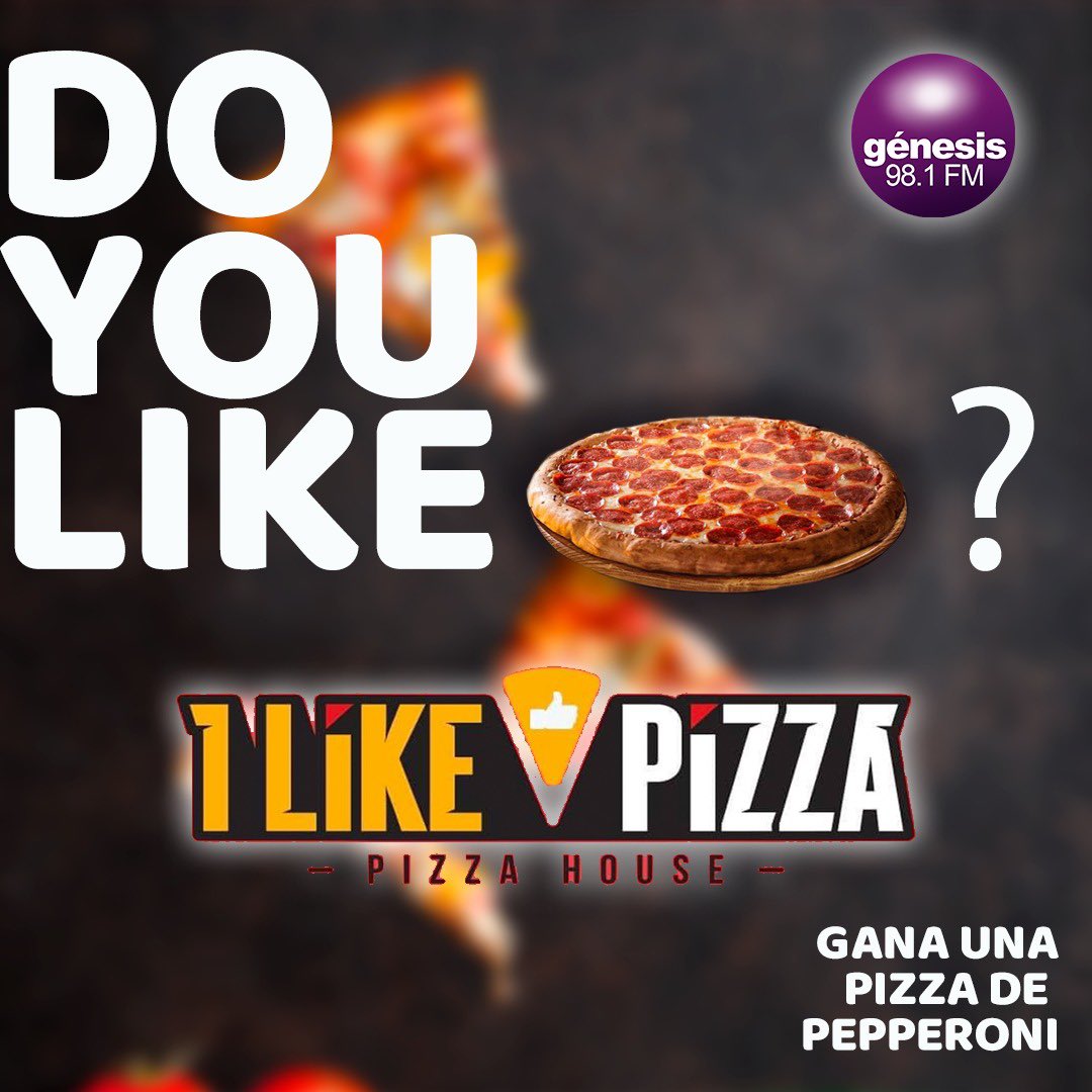 ¡Viernes de pizza!🍕😋 Participa por tú vale canjeable por una pizza grande de pepperoni ✅Comenta tu nombre completo ✅Y compártenos qué haces tu mientras comes pizza ¡Suerte!🤞🏻🍀