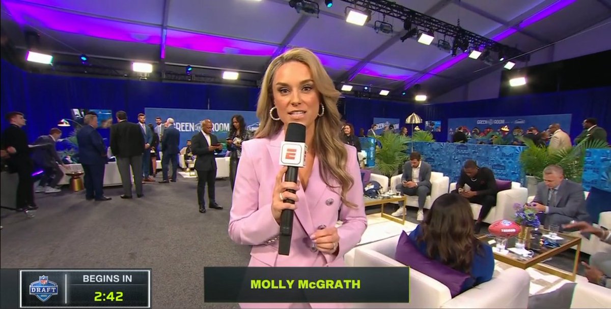 Excited for @MollyAMcGrath to be working her first #NFLDraft tonight on ESPN. Molly has covered so many of these players throughout their college careers. She's a perfect fit for this assignment.