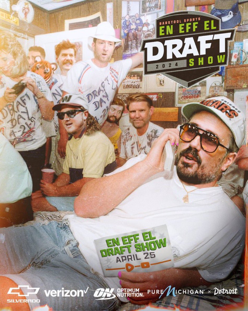 Our #EnEffElDraft show is going live barstool.link/eneffeldraft